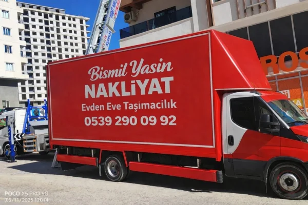 Bismil şehir içi nakliyat için kullanılan kapalı kasa araç